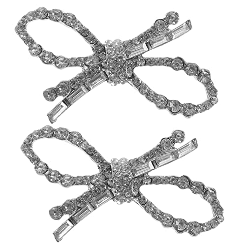 FOMIYES 1 Paar Hochzeit Schuhclips mit Kristallen Schleifen Schnallen für Damen Abnehmbare Schuhschmuck Accessoires für Hochzeiten Abschlussbälle und Besondere Anlässe von FOMIYES