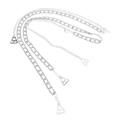 FOMIYES 1 Paar Hohle Strass Schulterkette Strass Unterwäschekette Schulterkette Schmuck Für Damen Schultergurte Für Oberteile Kleider Brautschmuck Bh Träger Kleidergurte Silberne von FOMIYES