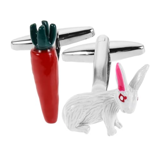 FOMIYES 1 Paar Karottenförmige Manschettenknöpfe Kupfer Einzigartige Festtags Manschettenknöpfe für Männer Frauen für Feiern Hochzeiten Festliche Anlässe Langlebiges Design von FOMIYES