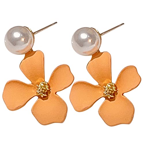 FOMIYES 1 Paar Kleine Blumenohrringe Perlen für Damen Matte Ohrstecker für Hochzeiten Valentinstag und Besondere Anlässe Vielseitiger Modeschmuck für von FOMIYES