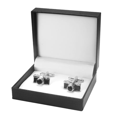 FOMIYES 1 Paar Kreative Manschettenknöpfe Kameraförmiger Ausführung Dekorative Cufflinks für Herren mit Geschenkbox Langlebig und für Anzüge und Besondere Anlässe von FOMIYES