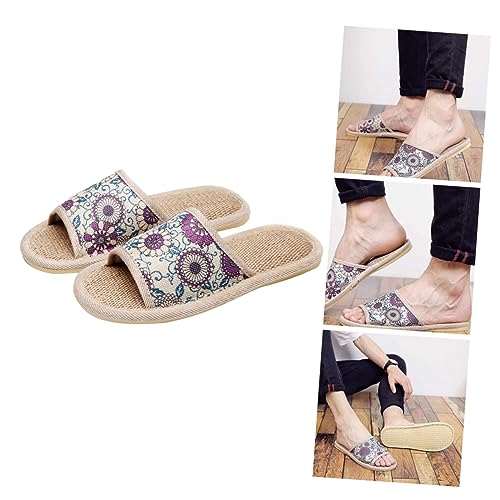 FOMIYES 1 Paar Leichte Damen Leinenschuhe Atmungsaktive Geräuschlose Pantoffeln Baumwolle für Sommer für Innenbereich FOMIYES 1 Paar Leichte Damen Leinenschuhe Atmungsaktive Geräuschlose Pantoffeln Baumwolle für Sommer für Innenbereich von FOMIYES