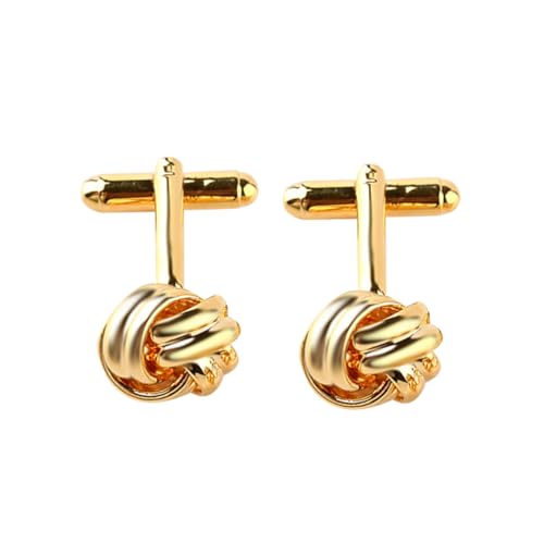 FOMIYES 1 Paar Manschettenknöpfe Cuff Links Golden von FOMIYES