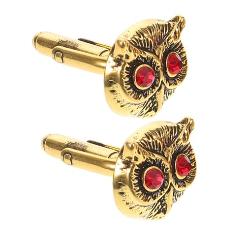 FOMIYES Eulenform Manschettenknöpfe Vintage-kleidungsaccessoire Legierung Für Herren Hemden Smokingzubehör Business-anzug-accessoire von FOMIYES