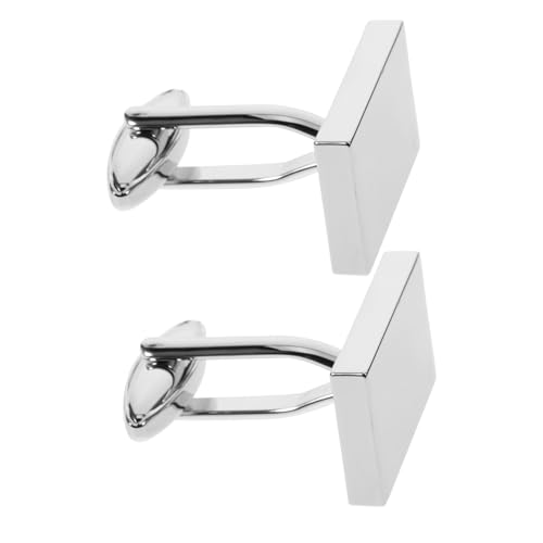 FOMIYES Manschettenknöpfe Aus Plattiertem Metall Für Herren Ärmelknöpfe in Silberfarbe Ca Passend Für Hemden Mit Manschetten von FOMIYES