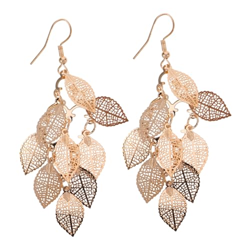 FOMIYES 1 Paar Ohrring Ohrringe Kronleuchter Vintage Creolen Goldene Baumelnde Ohrringe Kronleuchter-ohrringe Für Frauen Goldene Ohrhänger Vergoldete Ohrhänger Golden 65 Kupfer von FOMIYES