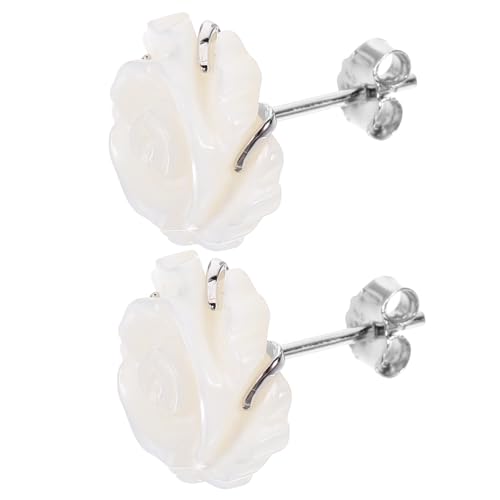 FOMIYES Rosenblüten Ohrstecker Aus Silber Zarte Rosenblüten-design Ohrringe Leicht Und Angenehm Zu Tragen Für Alltag Und Feiertage von FOMIYES