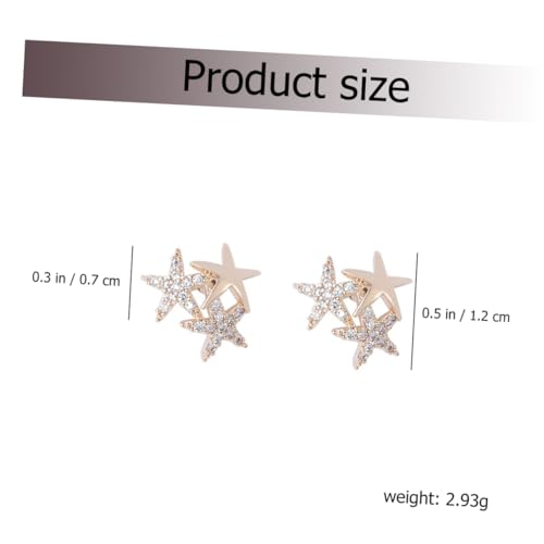 FOMIYES Einfache Ohrstecker Fünfzackiger Stern für Damen 925 Silber Hypoallergen Modischer Ohrschmuck Zarte Ohrringe für Jeden Anlass von FOMIYES
