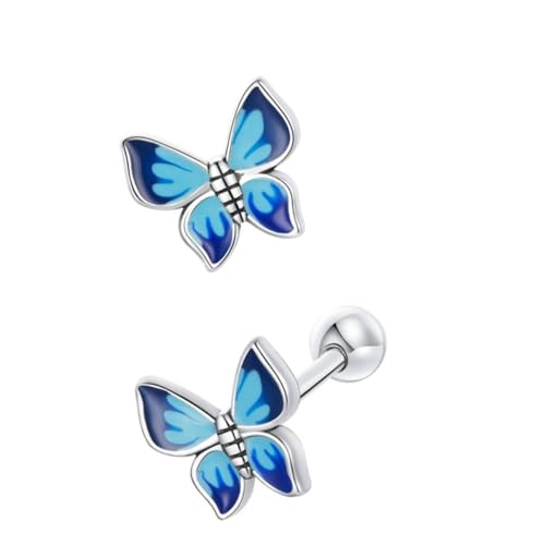 FOMIYES 1 Paar Schlichte Ohrstecker mit Schmetterlingsdesign für Damen Allergiefreundliche Langlebige Ohrringe Besondere Anlässe für Frauen von FOMIYES
