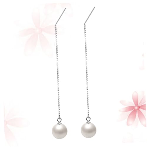 FOMIYES Lange Quasten-ohrhänger Aus Sterlingsilber Perlenohrringe Für Damen Modischer Schmuck Mit Süßwasserperlen Passend Für Alltag Und Feiertage von FOMIYES