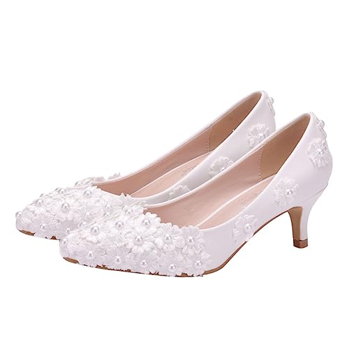 FOMIYES 1 Paar Spitzenblumen-Hochzeitsschuhe für Kleiderschuhe Damenschuhe Hochzeitskleid Braut- Zehe Brautschuhe Flache Hochzeitsschuhe formelle Wohnungen Hochzeitsbankettschuhe Pu Weiß FOMIYES 1 Paar Spitzenblumen-Hochzeitsschuhe für Kleiderschuhe Damenschuhe Hochzeitskleid Braut- Zehe Brautschuhe Flache Hochzeitsschuhe formelle Wohnungen Hochzeitsbankettschuhe Pu Weiß von FOMIYES