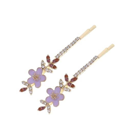 FOMIYES Blume Haarklammer Strass Haarspangen Dekorative Haarnadeln Haarschmuck Für Mädchen Kurz Langes Lockiges Glattes Haar Fixierung von FOMIYES