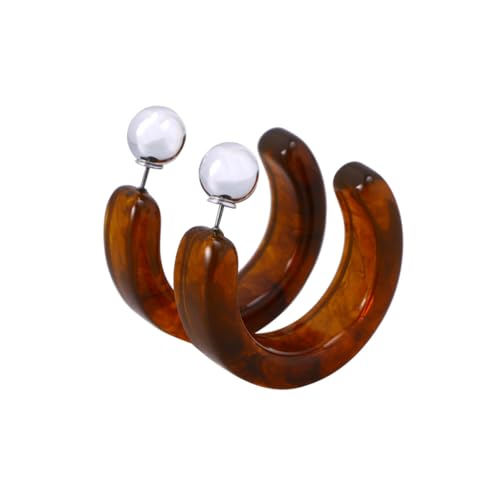 FOMIYES 1 Paar Stylische Vintage Earhänger für Frauen Retro Hängohrringe Resin Dunkelbraun für Modisches Accessoire für Alltag von FOMIYES