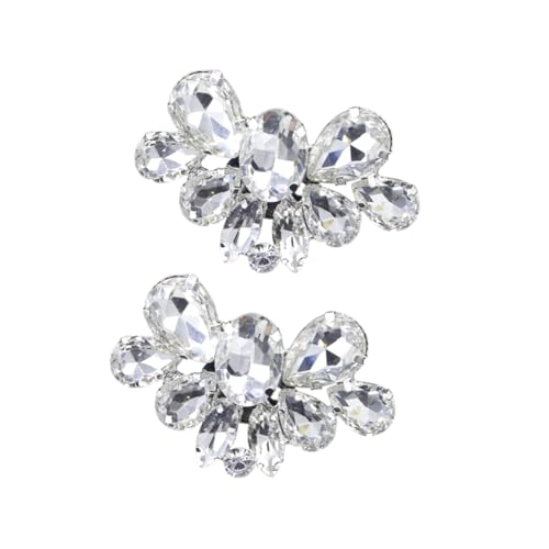 FOMIYES 1 Paar Zarte Schuhclips Strass Schuhdekoration Kristall Schuhschmuck Schuhclips Für Damen Silber FOMIYES 1 Paar Zarte Schuhclips Strass Schuhdekoration Kristall Schuhschmuck Schuhclips Für Damen Silber von FOMIYES