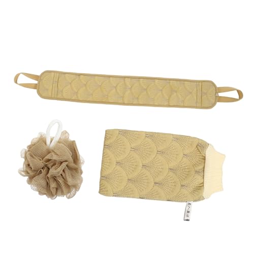 FOMIYES Reisefreundliches Badetuch-set – 3-teilig Badehandschuh Duschhandschuh Rückenschrubber Für Sanftes Peeling von FOMIYES