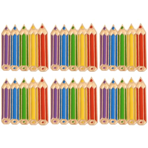 FOMIYES 1 Satz Alloy Broschen Bunte Cartoon Bleistift Anstecknadeln Für Frauen Dekorative Broschen Für Kleidung Taschen Und Jacken 6 Stück von FOMIYES