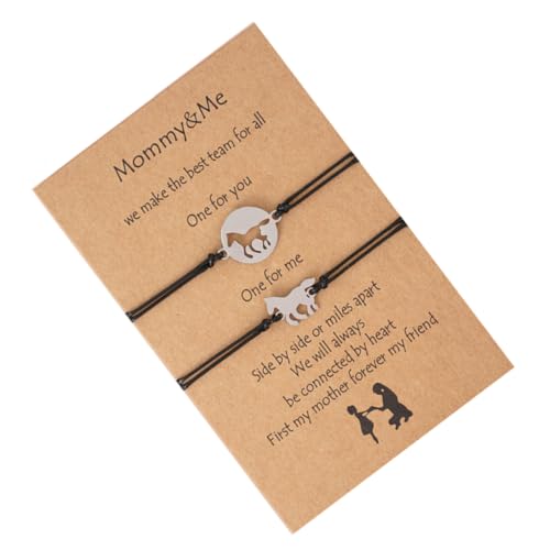 FOMIYES 1 Satz Armband-Set pärchen armband Mutter-Tochter-Armreif Mutter und Tochter Schmuck Mutter Armbänder Mutter und Tochter Armbänder armband zum muttertag gewachstes Seil von FOMIYES