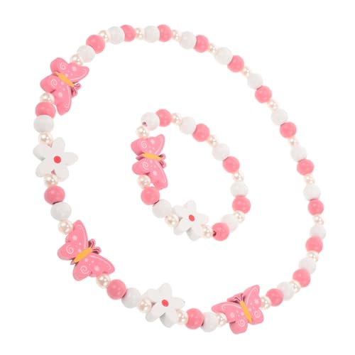 FOMIYES 1 Satz Armbandset für Mädchen Schmetterling Perlen-Halsketten-Armband-Set Perlenschmuck Perlenarmband Kinderschmuck Holz FOMIYES 1 Satz Armbandset für Mädchen Schmetterling Perlen-Halsketten-Armband-Set Perlenschmuck Perlenarmband Kinderschmuck Holz von FOMIYES