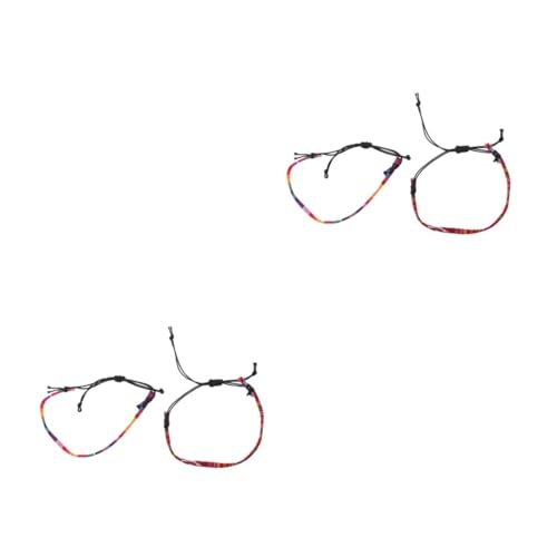 FOMIYES 1 Satz Böhmische Regenbogen Fußbänder Handgewebte Einstellbare Fußstraps Für Damen Herren Stilvolles Sicheres Accessoire Für Reisen Feiern Besondere Anlässe 2 Stück von FOMIYES