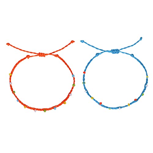 FOMIYES 2stücke Fußkettchen Im Boho-Stil Mit Steinquaste Mehrschichtiges Fußkettchen Im Folk-Stil Für Damen Hochwertige Legierung Und Steine von FOMIYES