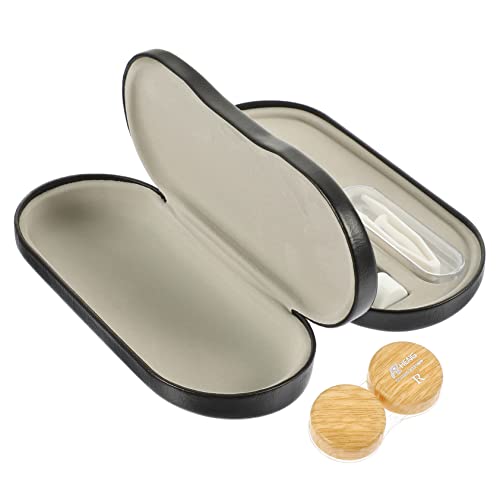 FOMIYES Brillen Hülle Tragbar Brillenbox Organizer Für Reisen Und Zuhause Doppelschichtiges Brillenetui Mit Hartschalendesign Aus Pu-Material Für Standardbrillen von FOMIYES