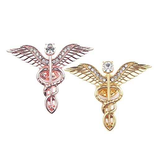 FOMIYES 2stücke Kreative Brosche Für Muttertag Funkelnde Flügel-anstecknadel Aus Gold Und Roségold Für Frauen Als Für Kleidung Mäntel Und Schals von FOMIYES