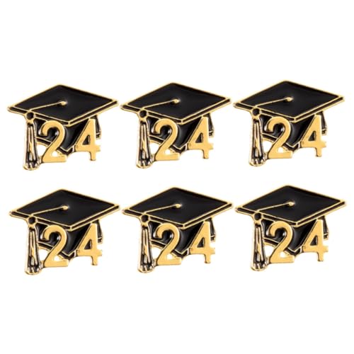 FOMIYES 6stücke Teiliges Doktorhut Brosche Anstecknadel Graduierungs-pin Lapel Pin Für Kleidung Taschen Und Schals Exquisites Für Absolventen von FOMIYES