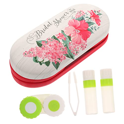 FOMIYES 1satz Outdoor Brillenetui Mit Doppelter Schicht Praktischer Kontaktlinsenhalter Tragbare Brillenbox Aus Pu Und Flockmaterial Für Reisen Und Alltag von FOMIYES