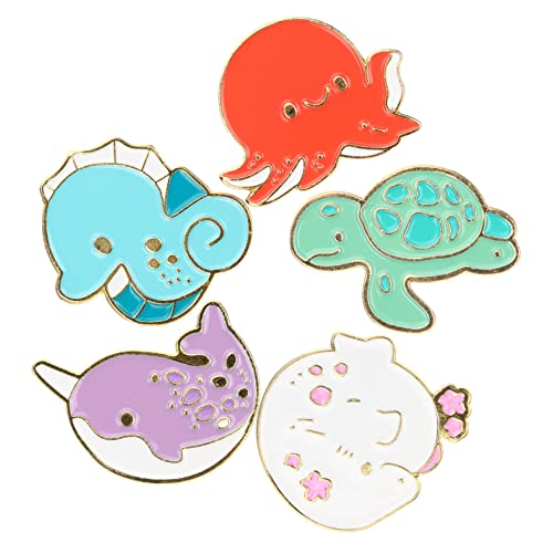 FOMIYES 1 Satz Emaille Pins Mit Cartoon Tiermotiven Dekorative Anstecker Für Kleidung Taschen Rucksäcke Für Lustige Designs 5 Stück von FOMIYES