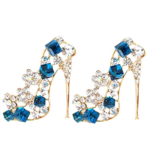 FOMIYES 2stücke Strass High Heel Anstecker Strass Kleidung Brosche High Heel Brosche Mit Schnallen Für Mantel Kleidung Rucksack Handtasche Geldbörse Hut Schal Haarband von FOMIYES