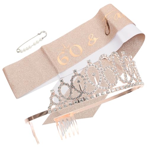 FOMIYES 3-teiliges Geburtstagsset – Dekorative Kronen Schultergurte Und Schärpen Für Glamouröse Anlässe von FOMIYES