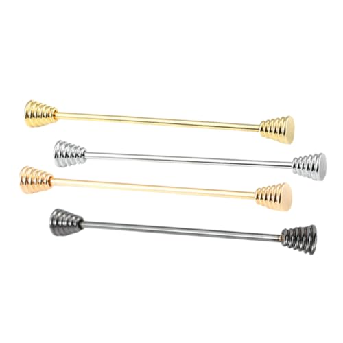 FOMIYES 1 Satz Herren Anstecknadeln Teiliges Corsage Kragenbrosche Für Anzüge Silber Gold Roségold Schwarz Stilvolles Herrenmode Accessoire Für Besondere Anlässe 4 Stück von FOMIYES