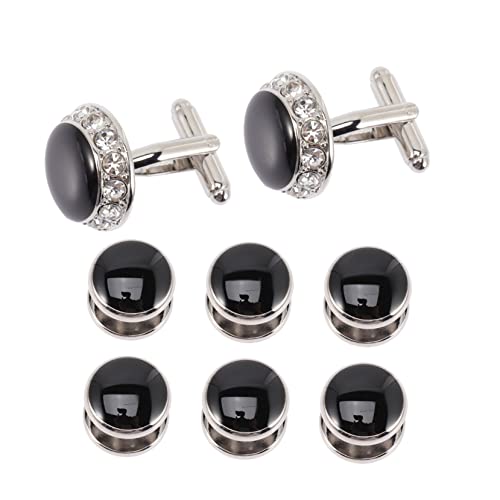 FOMIYES 1 Satz Herren Manschettenknöpfe Teiliges Mit Zirkonia Krawattenaccessoires Für Festliche Anlässe Hochzeit Und Business Stilvolle Und Komfortable Cufflinks Für Modebewussten 8 Stück von FOMIYES