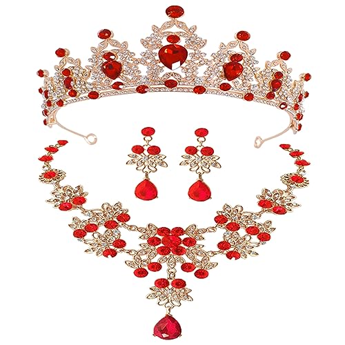FOMIYES 1 Satz Hochzeit Schmuckset für Damen Halskette Ohrringe Elegantes Diadem für Hochzeiten Geburtstagsfeiern Besondere Anlässe FOMIYES 1 Satz Hochzeit Schmuckset für Damen Halskette Ohrringe Elegantes Diadem für Hochzeiten Geburtstagsfeiern Besondere Anlässe von FOMIYES