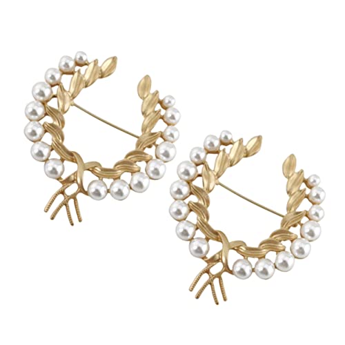 FOMIYES 1 Satz Imitation Perlen Broschen Weizenform Broschen Für Frauen Corsage Für Hochzeiten Partys Tägliche Outfits Accessoire Für Kleidung Taschen 2 Stück von FOMIYES
