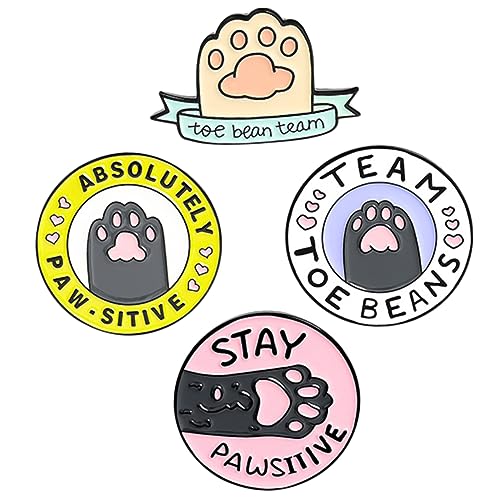 FOMIYES 4stücke Katzenpfote Brosche Pin Cartoon Anstecknadel Für Schal Mäntel Taschen Rucksäcke Hüte Frauen Teens Mädchen Junge Mädchen Alltag Besondere Anlässe von FOMIYES