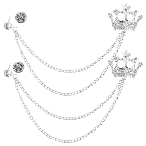 FOMIYES 1 Satz Kragenclip Brosche Krone Anstecker Für Anzüge Hemden Pullover Und Schals Elegantes Accessoire Für Formelle Anlässe Und Alltag 2 Stück von FOMIYES