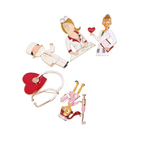 FOMIYES 5stücke Brosche Für Kleidung Medizin Schmuck Krankenschwester Tasche Pin Arzt Nurse Accessoire Für Frauen Männer Exquisites Aussehen von FOMIYES