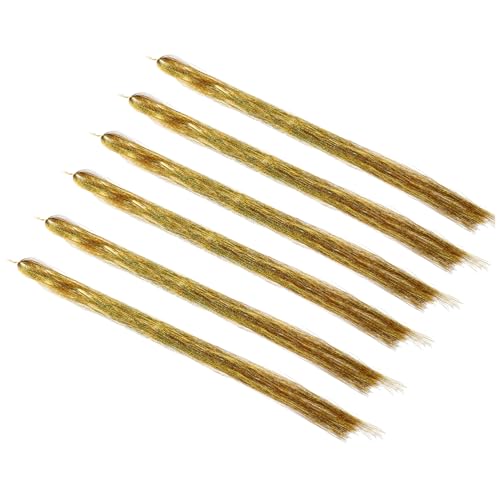 FOMIYES 1 Satz Metallic Lametta Extensions Kit mit Bunten Farben Zubehör für DIY Haarstyling und Profis Holz Häkelnadel und Farbvarianten für Vielseitige Styles von FOMIYES