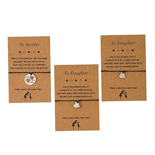 FOMIYES 1 Satz Mutter Armband Anpassbares Geflochtenes Herzarmband Hochwertigem Material für Besondere Anlässe mit Inspirierender Karte für Emotionale Bindung FOMIYES 1 Satz Mutter Armband Anpassbares Geflochtenes Herzarmband Hochwertigem Material für Besondere Anlässe mit Inspirierender Karte für Emotionale Bindung von FOMIYES