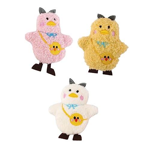 FOMIYES 1 Satz Plüsch Broschen Cartoon Küken Anstecknadeln Niedliche Modeaccessoires Für Kleidung Taschen Für Partys 3 Stück von FOMIYES