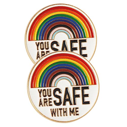 FOMIYES 1 Satz Regenbogen Emaille Pins Dekorative Brosche Für Kleidung Rucksack Accessoires Ausdruck Von Vielfalt Lgbtq Freunde Familie 2 Stück von FOMIYES