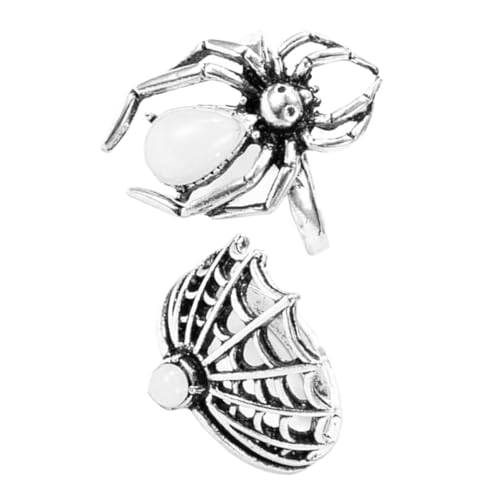 FOMIYES 2stücke Retro Spinnenring Mit Spinnennetz- Damen Herren Schmuck Passend Für Party-outfits Und Alltag von FOMIYES