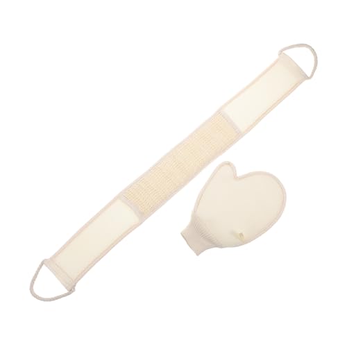 FOMIYES 1 Satz Rückenmassage-Set Duschschrubber Dusch-Rückenwäscher für Männer Duschhandschuh Body Scrub Handschuh Badewäscher für den Körper Bettwäsche aus Baumwolle Beige von FOMIYES
