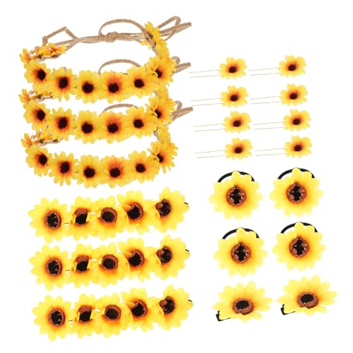 FOMIYES Sonnenblumen Stirnband Für Mädchen Haarspangen Simulations Sonnenblume Haarband Fotografie Stirnband Hochzeit Schmuck von FOMIYES