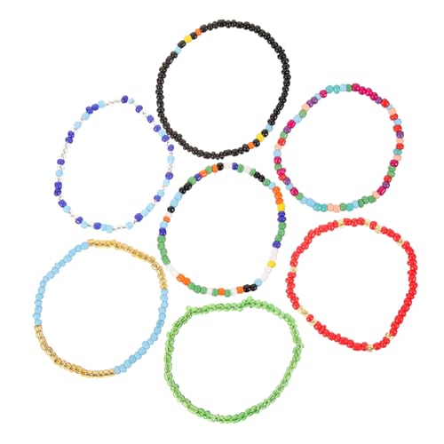 FOMIYES 1 Satz Teiliges Boho Fußkettchen Für Damen Perlenarmbänder Vielseitig Einsetzbare Knöchelketten Für Sommer Strand Für Verschiedene Anlässe 7 Stück von FOMIYES