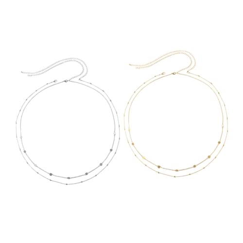 FOMIYES 1 Satz Teiliges Damen Taillenkette Geometrische Kupferperlen Kette Körperkette Schmuck Für Strandparty Hochzeiten 2 Stück FOMIYES 1 Satz Teiliges Damen Taillenkette Geometrische Kupferperlen Kette Körperkette Schmuck Für Strandparty Hochzeiten 2 Stück von FOMIYES
