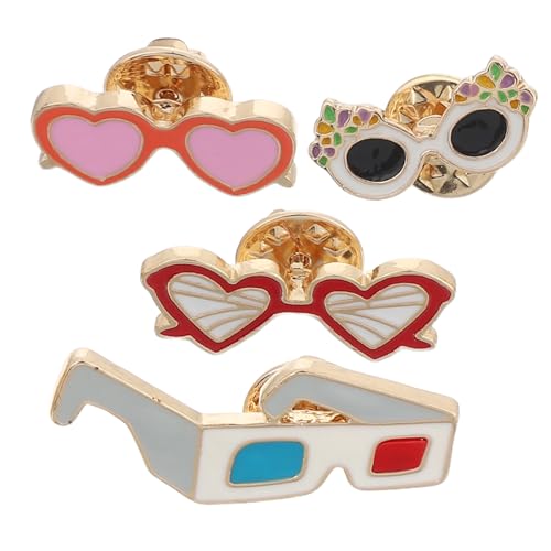 FOMIYES 1 Satz Teiliges Hawaii Sonnenbrillen Broschen Strand Anstecker Kostüm Zubehör Für Dekoration Gemischte 4 Stück von FOMIYES