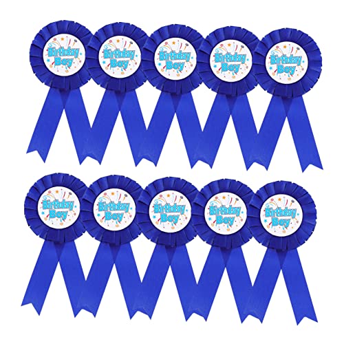 FOMIYES 1 Satz Teiliges Junge Geburtstagsanstecker Geburtstagsfeier Accessoires Für Jungen Blaue Brustblumen Deko Für Kindergeburtstag Partydekoration Für Unvergessliche Feiern 10 Stück von FOMIYES