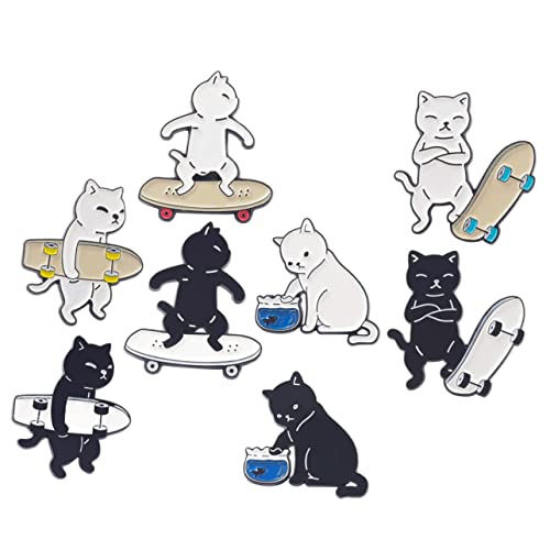 FOMIYES 1 Satz Teiliges Katzen Anstecker Cartoon Katzen Design Für Kleidung Taschen Rucksäcke Deko Pins Langlebig Stylish Vielseitig Verwendbar 8 Stück von FOMIYES